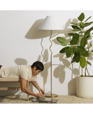 Squiggle 22" Modern LED Floor Lamp with Empire Shade