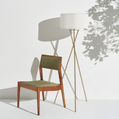 Jaxon 60" LED Contemporary Tripod Floor Lamp with Pleated Shade