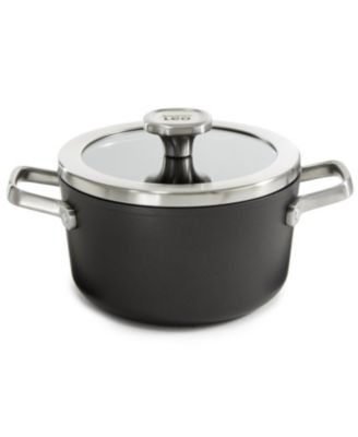 Graphite Non-stick Ceramic Stockpot 8", 3.3qt. With Glass Lid, Sustainable Recycled Material