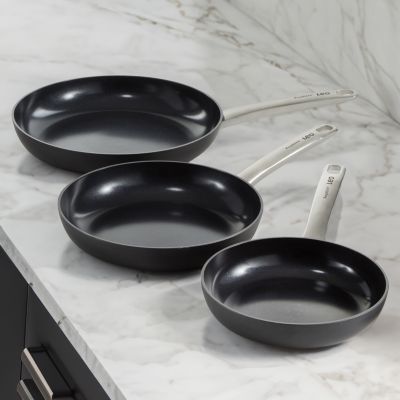 Graphite 3Pc Non-stick Ceramic Frying Pan/Skillet Set