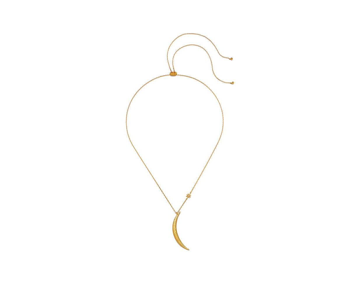 Illuminated Path Gold Moon necklace - Gold