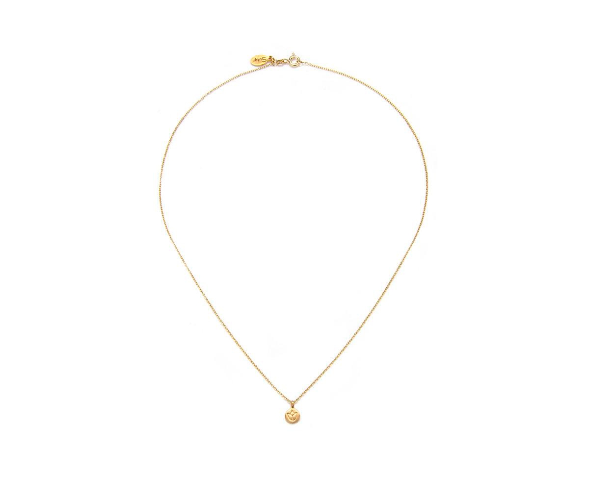Mini Gold Lotus Necklace - Gold