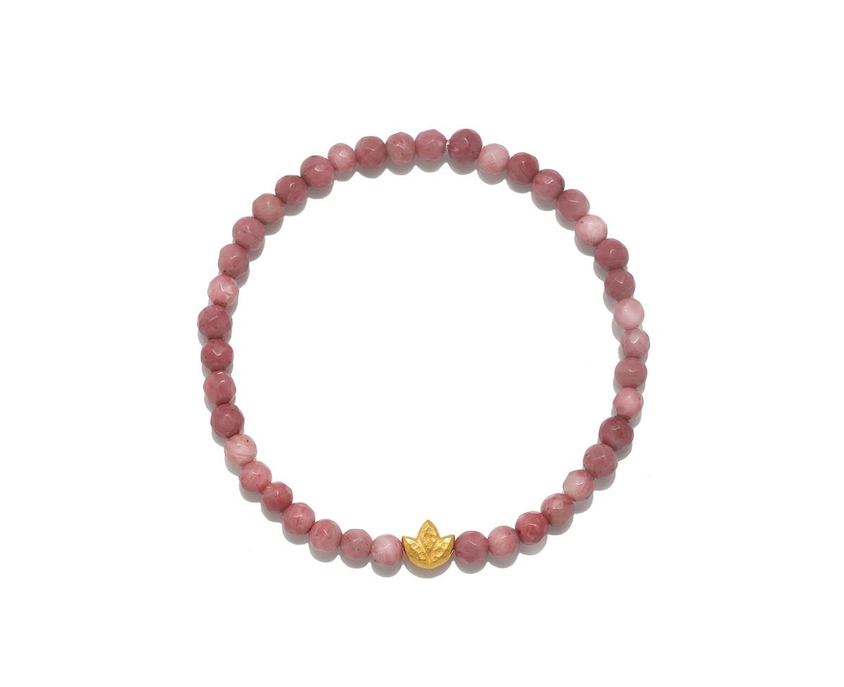 Healing Journey Rhodonite Stretch Bracelet - Pink