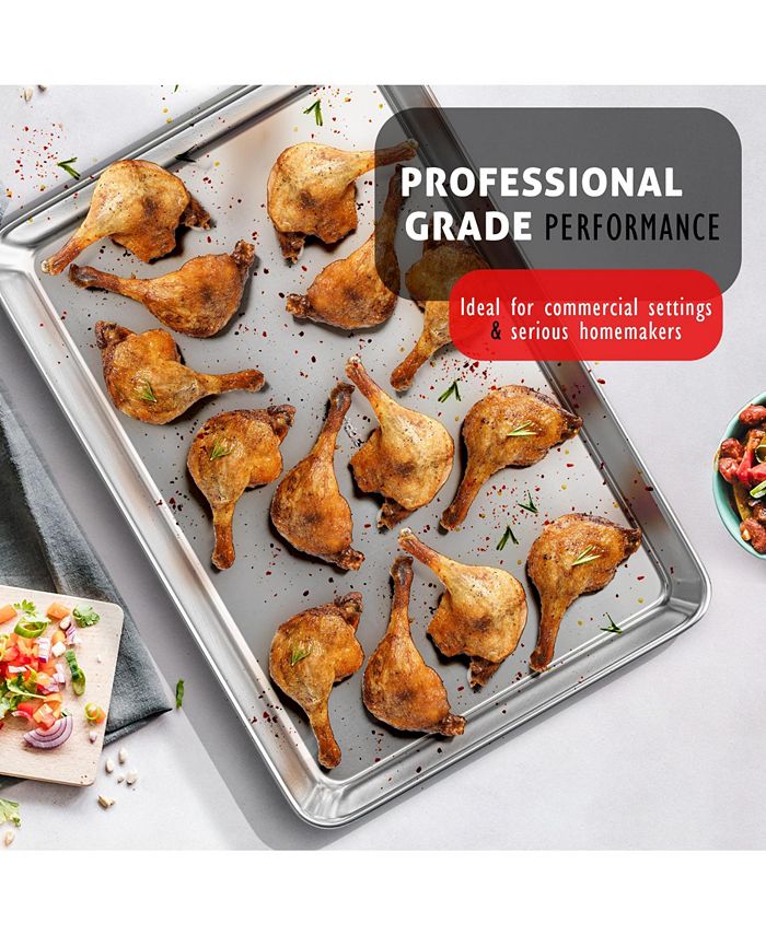 JoyTable Nonstick Aluminum Baking Sheet Set 4 Pack Large, Half