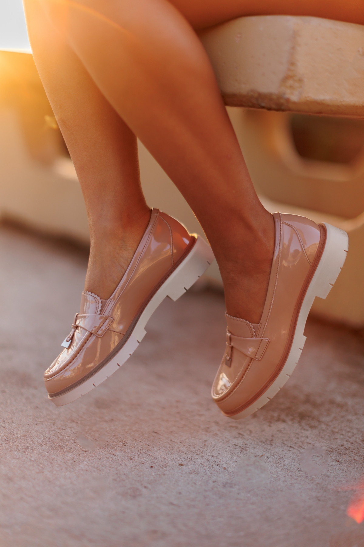 Clarks Women's Westlynn Bella Hardware-trim Lug-sole Loafers In Warm Beige