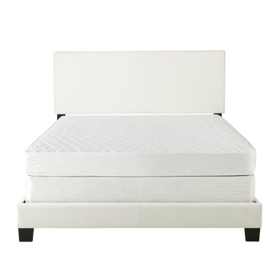 Florence Leatherette Upholstered Platform Bed Frame with Adjustable Headboard - Boyd Sleep