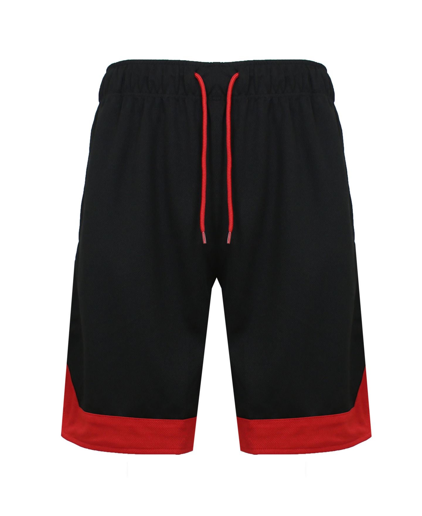 Мужские шорты Galaxy By Harvic Premium Active Moisture Wicking Workout Mesh Shorts With Trim, цвет: Чёрный / Красный — фото 1