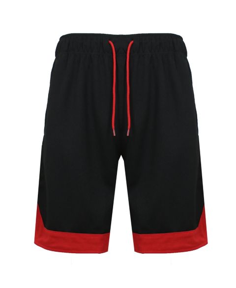 Мужские шорты Galaxy By Harvic Premium Active Moisture Wicking Workout Mesh Shorts With Trim, цвет: Чёрный / Красный