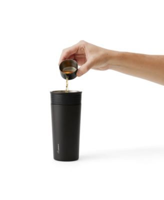 18 oz Stainless Steel Cocktail Shaker, Multi-Use Stainless Steel Topper with 1.5 oz  shot Cap and Strainer