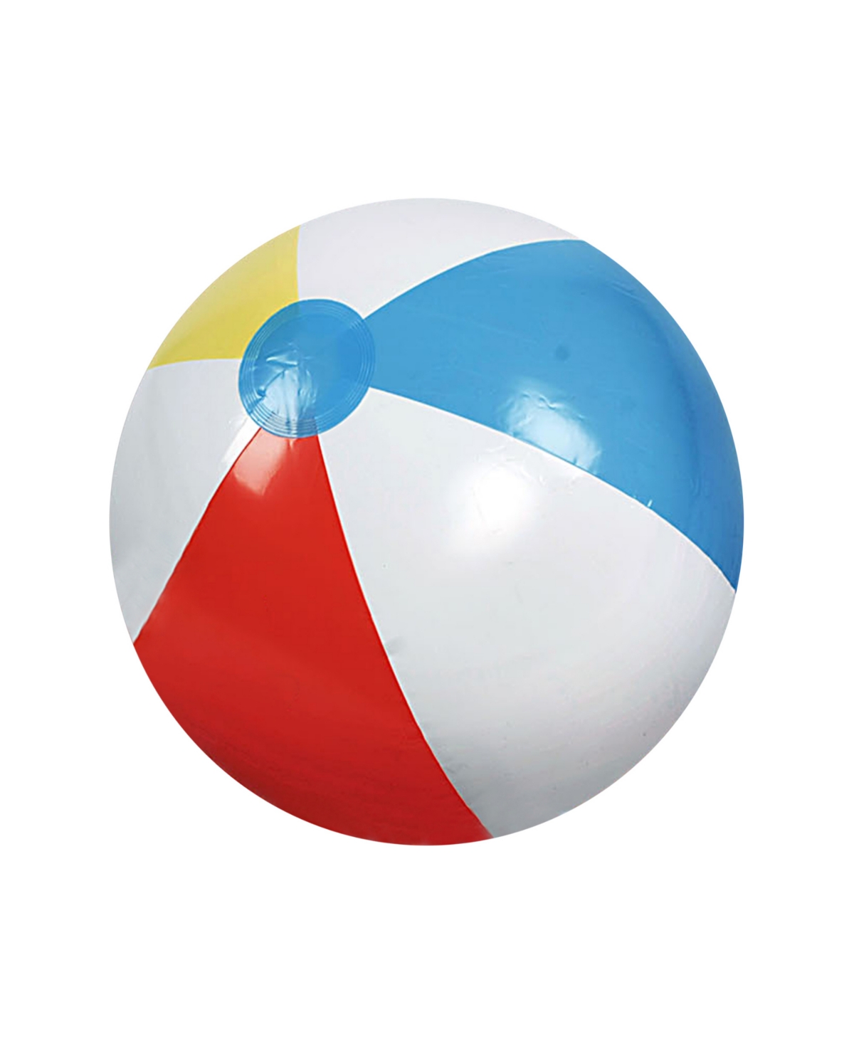 16" Multi-Color 6 Panel Inflatable Beach Ball - White