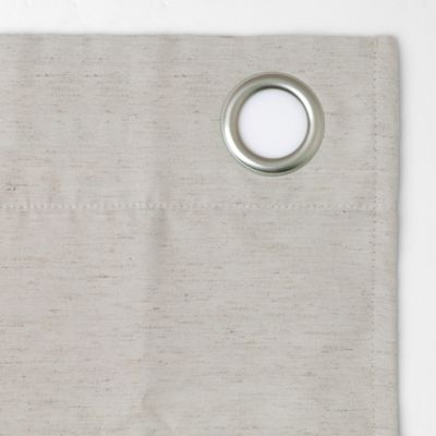 Linen Blend Blackout Grommet Top Curtain