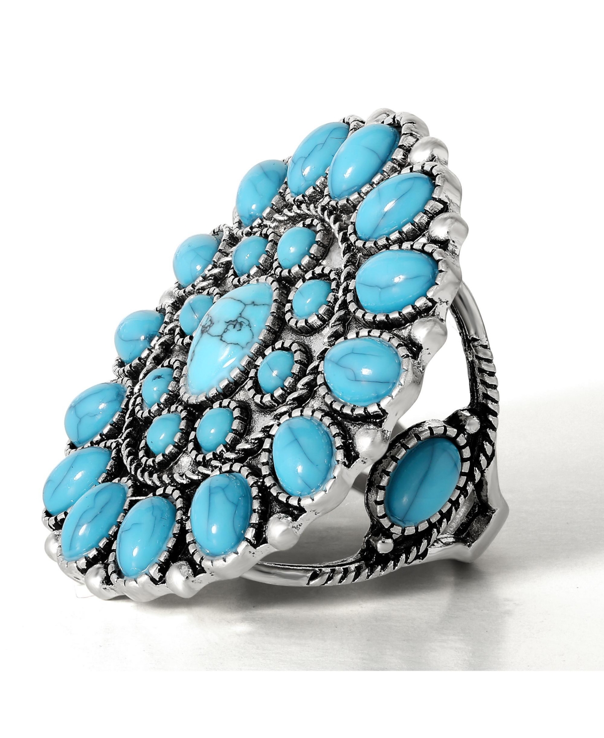 Women's Turquoise Stone Ring - Silver