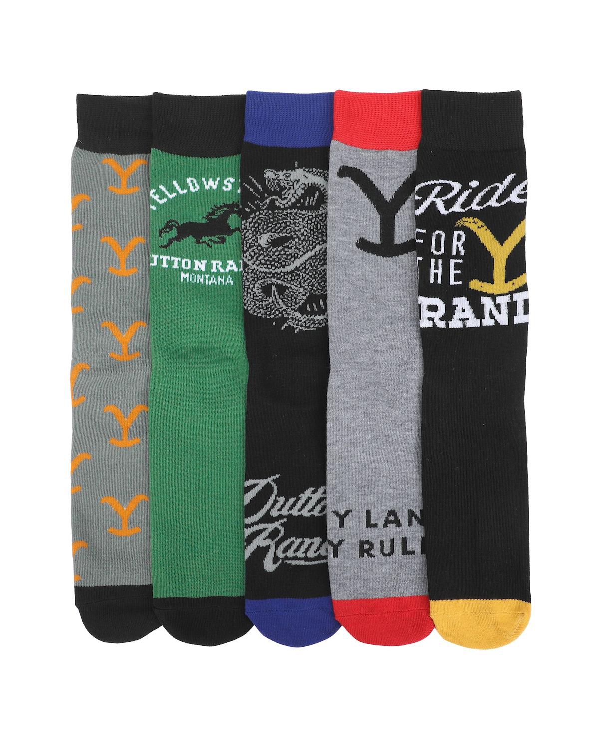 Men's Ride For The Brand 5-Pair Casual Crew Socks - Multicolored