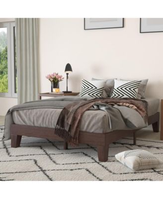 Eduardo Platform Bed Frame, Solid Wood Platform Bed Frame With Slatted Support, No Box Spring Needed