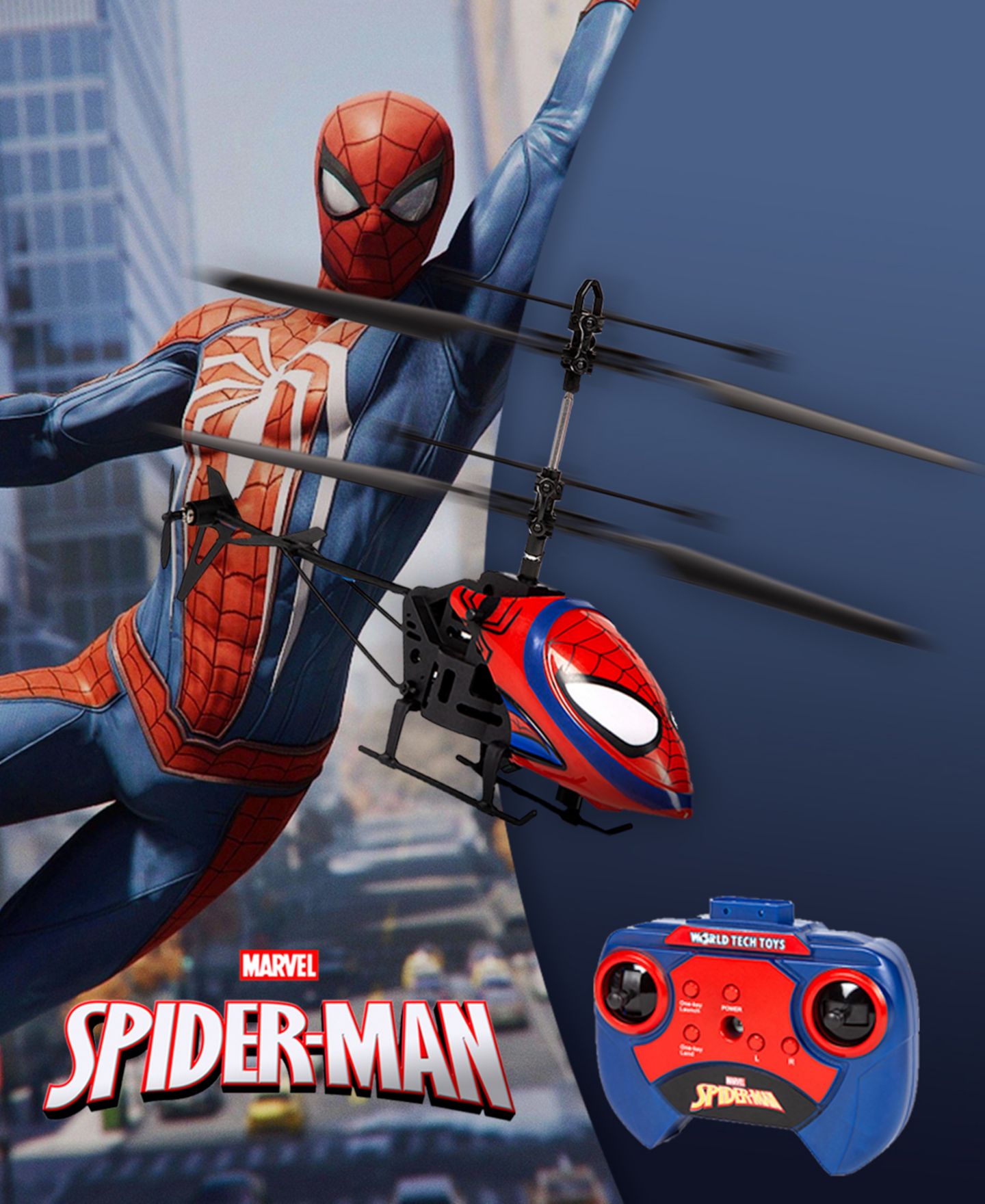 Детская игрушка World Tech Toys Marvel Spider-Man 2CH IR Helicopter — фото 9