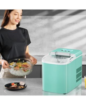 26 lbs Countertop LCD Display Ice Maker with Ice Scoop