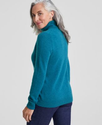 100% Cashmere Petite Turtleneck Sweater, Created for Macy's
