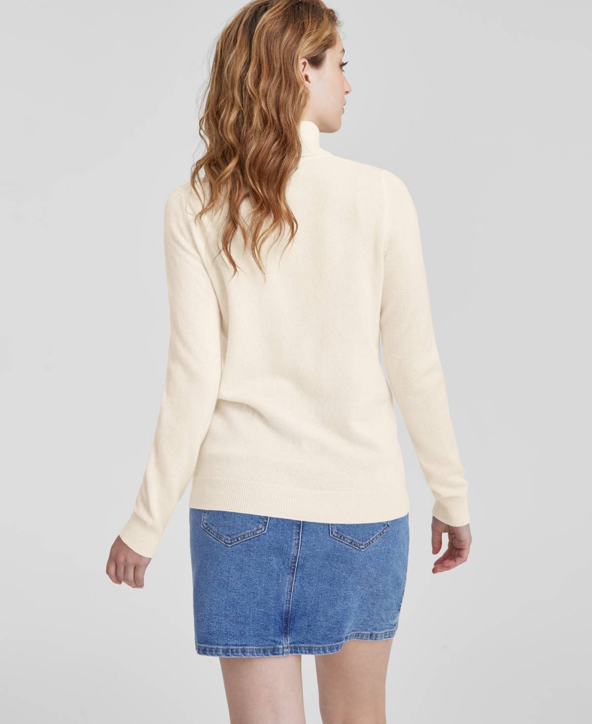 Charter Club 100% Cashmere Women's Petite Turtleneck Sweater, Created For Macy's In White