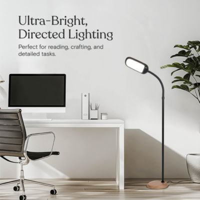 Litespan 53" Dimmable LED Reading Task Lamp with Height Adjustable Gooseneck