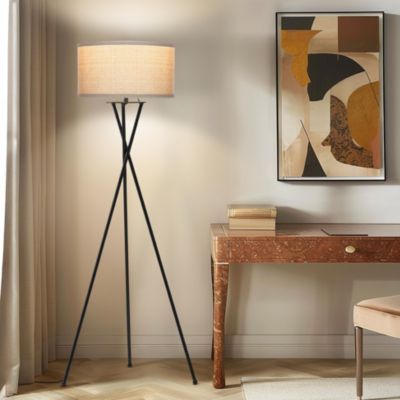 Jaxon 60" LED Contempoary Tripod Floor Lamp with Drum Shade