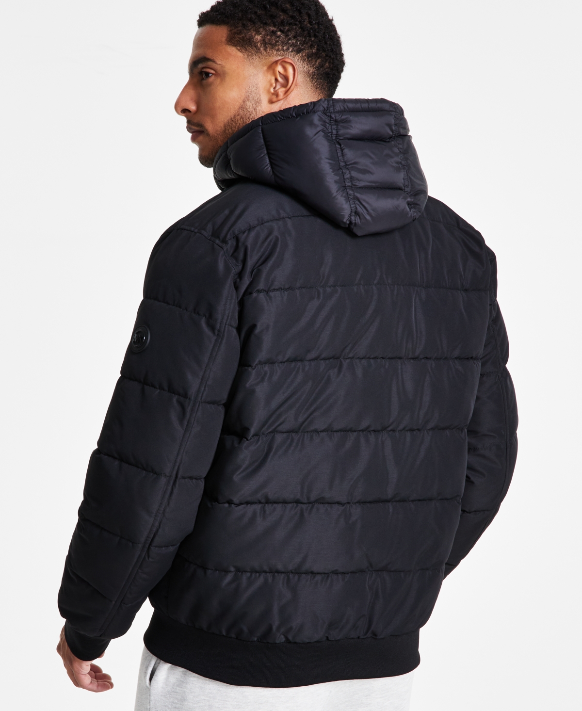 Michael Kors Men's Hooded Puffer Bomber Jacket