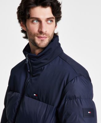 Men's Mixed-Media Puffer Jacket