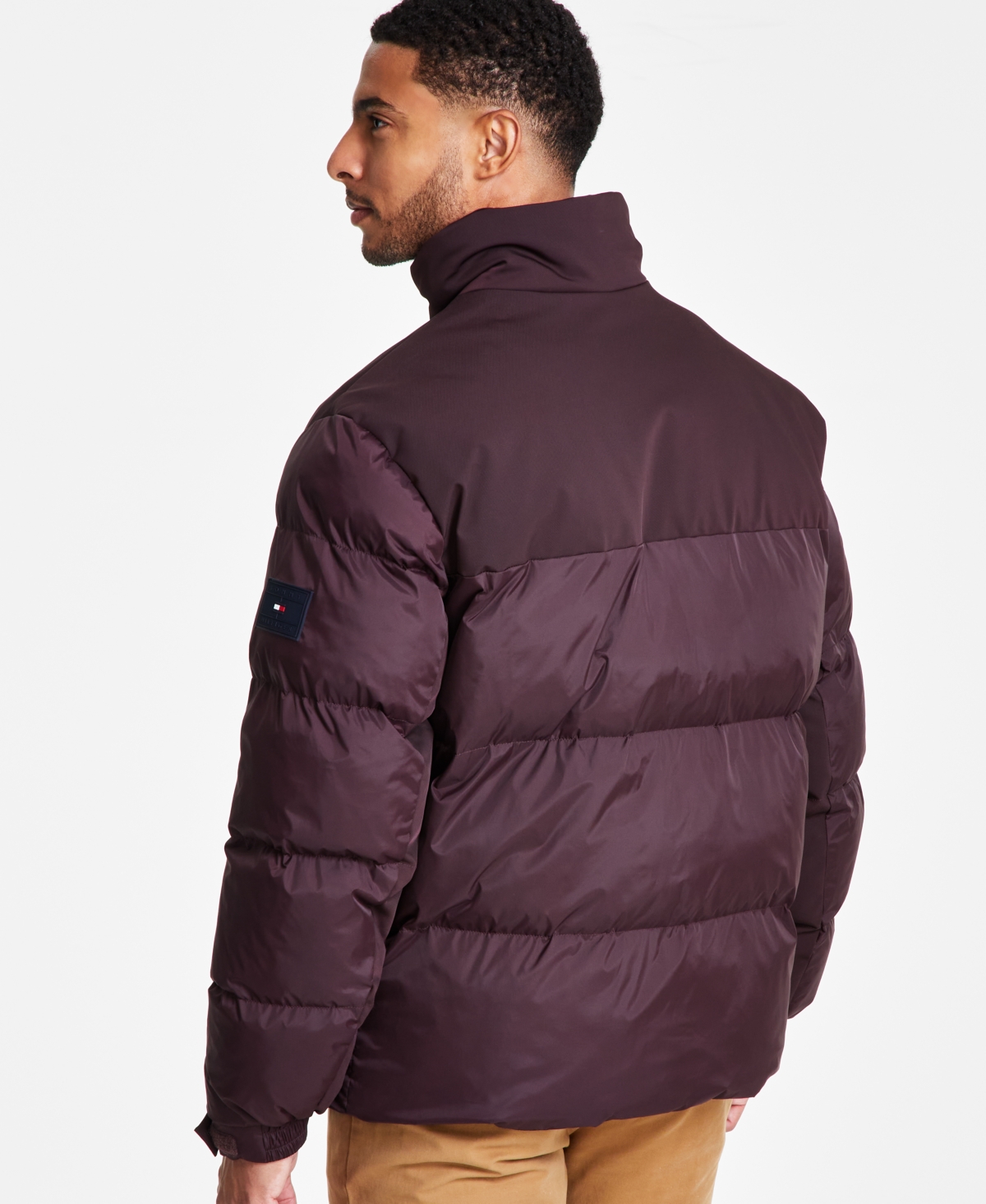 Tommy Hilfiger Men's Mixed-Media Puffer Jacket