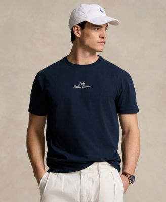 【関税&送料込】Polo Ralph Lauren Cotton T-Shirt With Logo E Polo Ralph Lauren logo-printed Cotton T-shirt | Blue