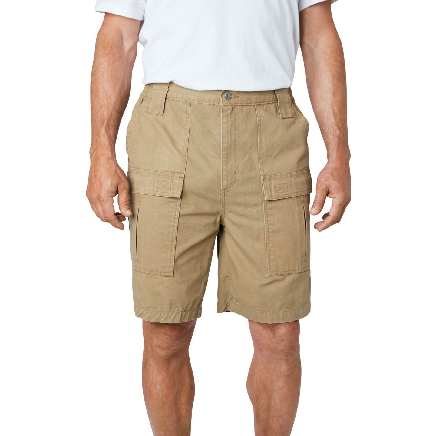 Мужские шорты KingSize Deeper Pocket 8" Cargo, цвет: Тёмный хаки — фото 1
