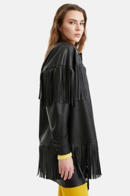 Women's Fringe Faux Suede Jacket