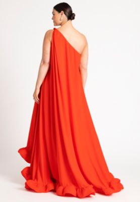 Women's Plus Size Dramatic Ruffle Gown