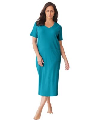 Plus Size Only Neccessities Ribbed Sleepshirt