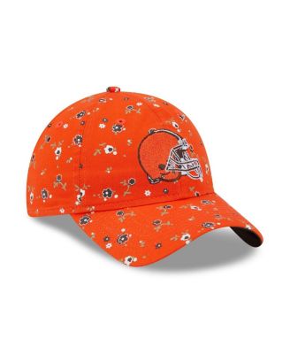 Women's Orange Cleveland Browns Floral 9TWENTY Adjustable Hat