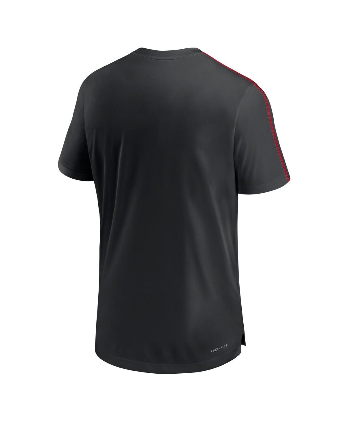 Nike Men's Scarlet Ohio State Buckeyes 2024 Sideline Coach Performance Top In Scarlet,white