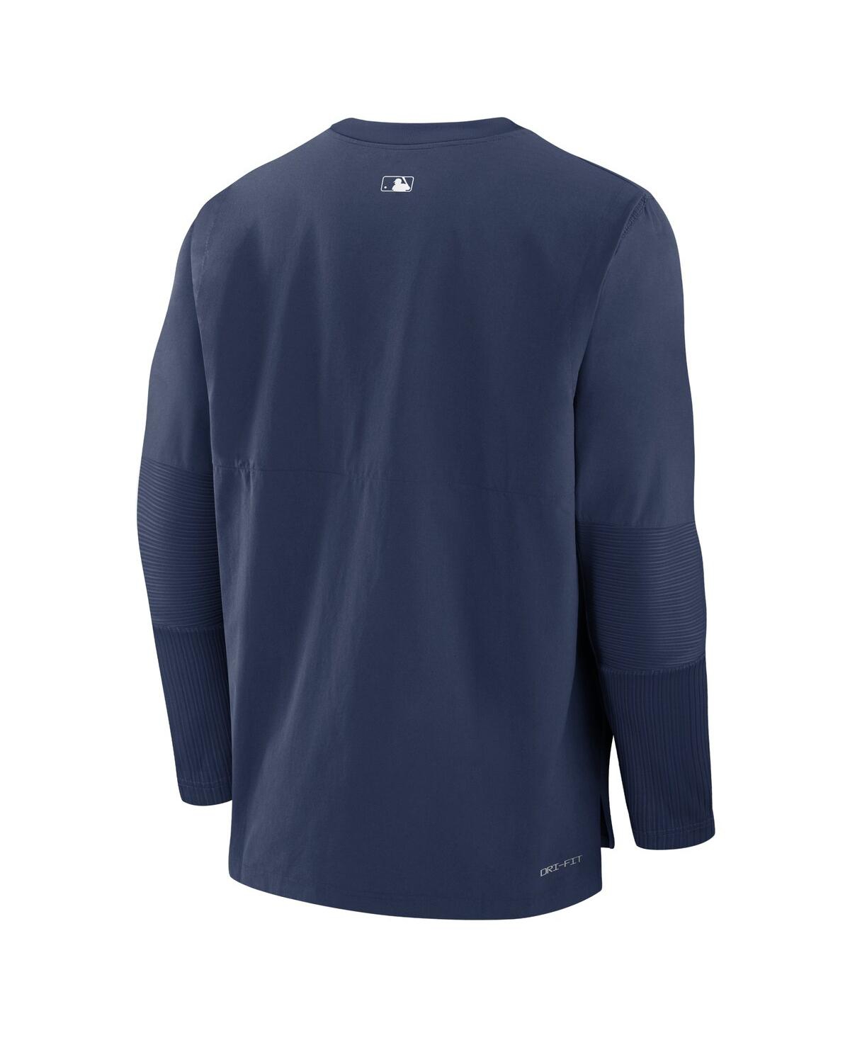 Nike Men's Navy Atlanta Braves Authentic Collection Player Performance Pullover Sweatshirt In Navy