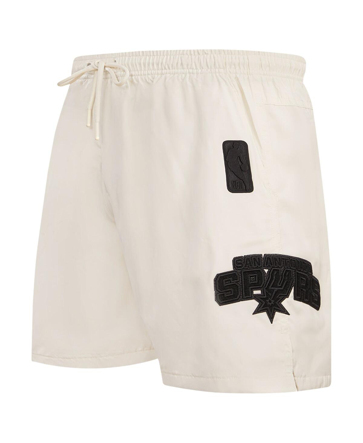 Pro Standard Men'sSan Antonio Spurs Triple Tonal Woven Shorts - Cream