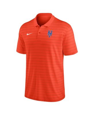 Men's Orange New York Mets Authentic Collection Victory Striped Performance Polo