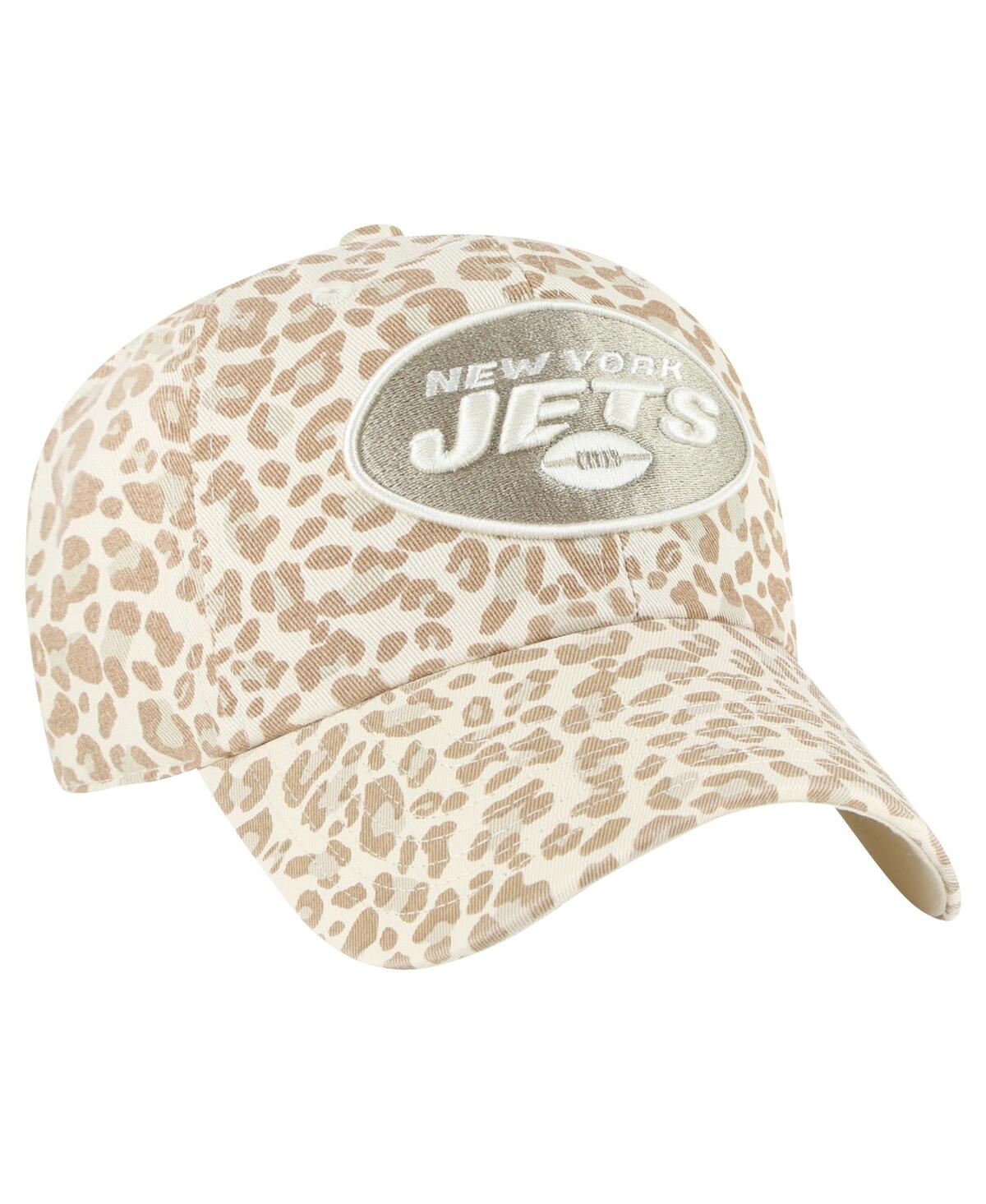 47 Brand Women's Natural New York Jets Panthera Clean Up Adjustable Hat In Natural