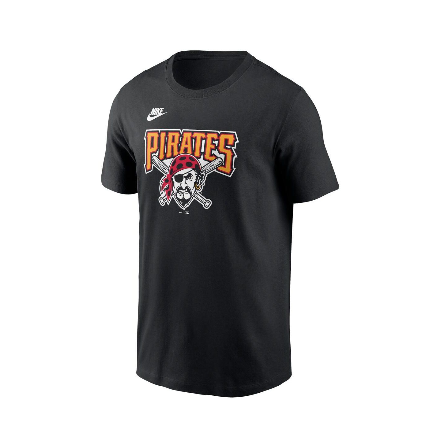 Мужская футболка Nike Black Pittsburgh Pirates Cooperstown Collection Team Logo — фото 3