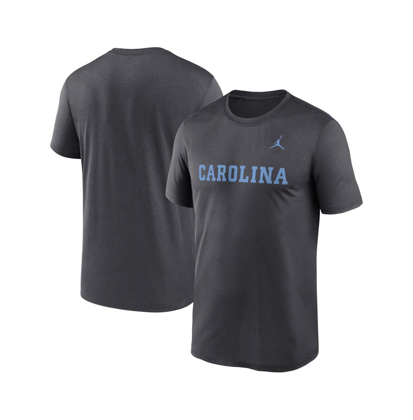Мужские футболки Jordan Anthracite North Carolina Tar Heels Primetime Legend Wordmark — фото 1