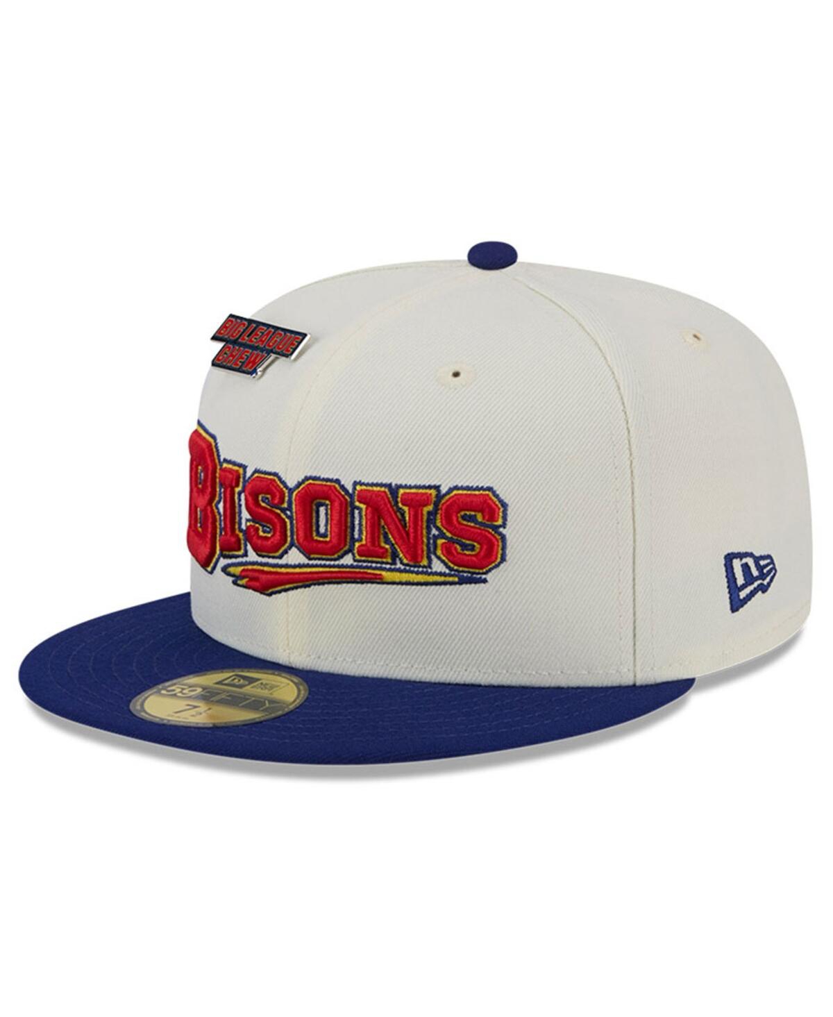 New Era Men's White Buffalo Bisons Big League Chew Original 59fifty Fitted Hat In White