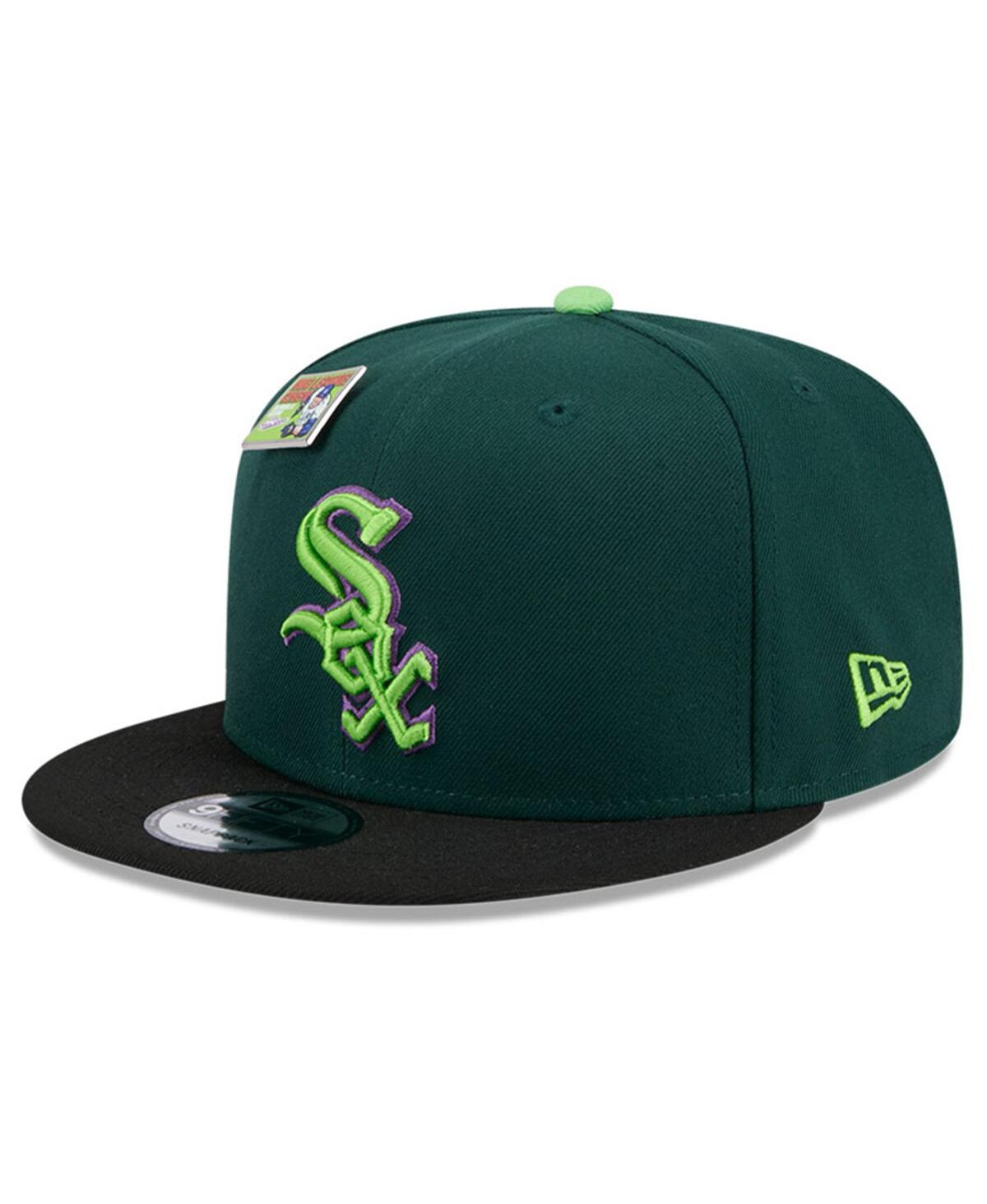 New Era Men'sBlack Chicago White Sox Sour Apple Big League Chew Flavor Pack 9FIFTY Snapback Hat - Green, Black