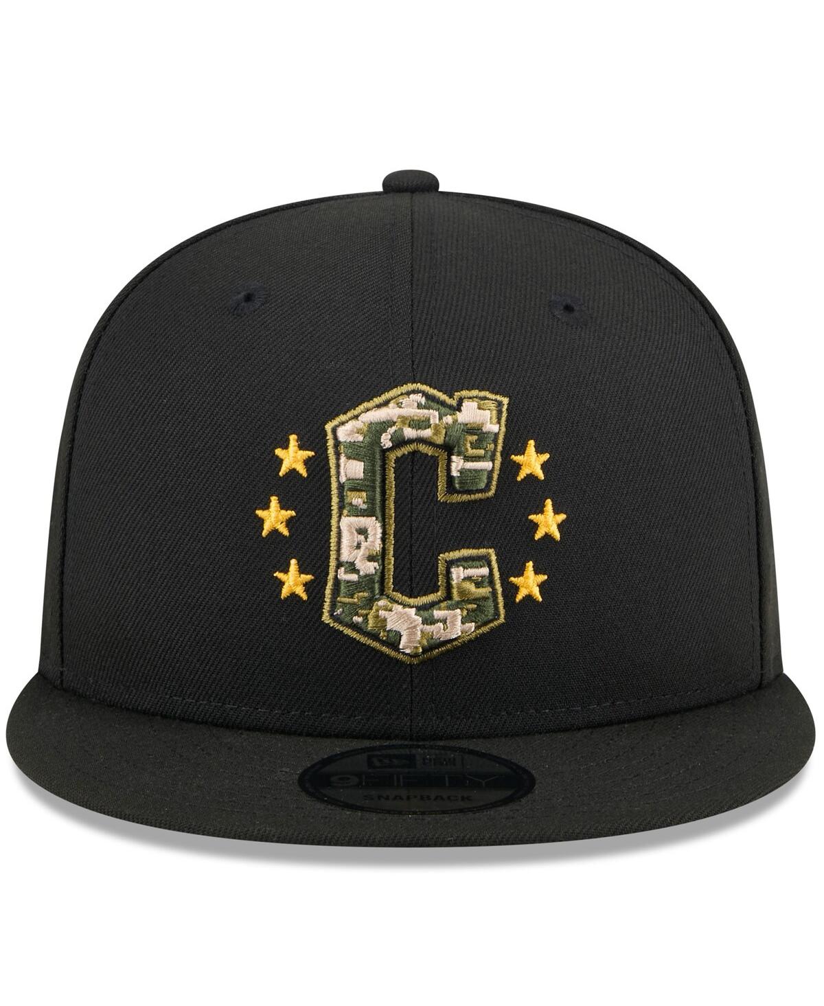 New Era Men'sCleveland Guardians 2024 Armed Forces Day 9FIFTY Snapback Hat - Black