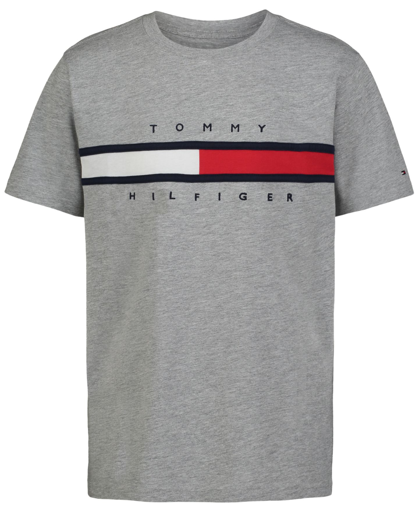 Футболка Tommy Hilfiger Tommy New Signature T-Shirt для мальчиков, цвет: Серый меланжевый — фото 4