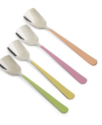 RSVP International Endurance Stainless Steel 4 Piece 6" Ice Cream Spoons Set in Mixed Colors - Macy's