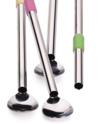 Endurance Stainless Steel 4 Piece 8.5" Spoon Straw Set