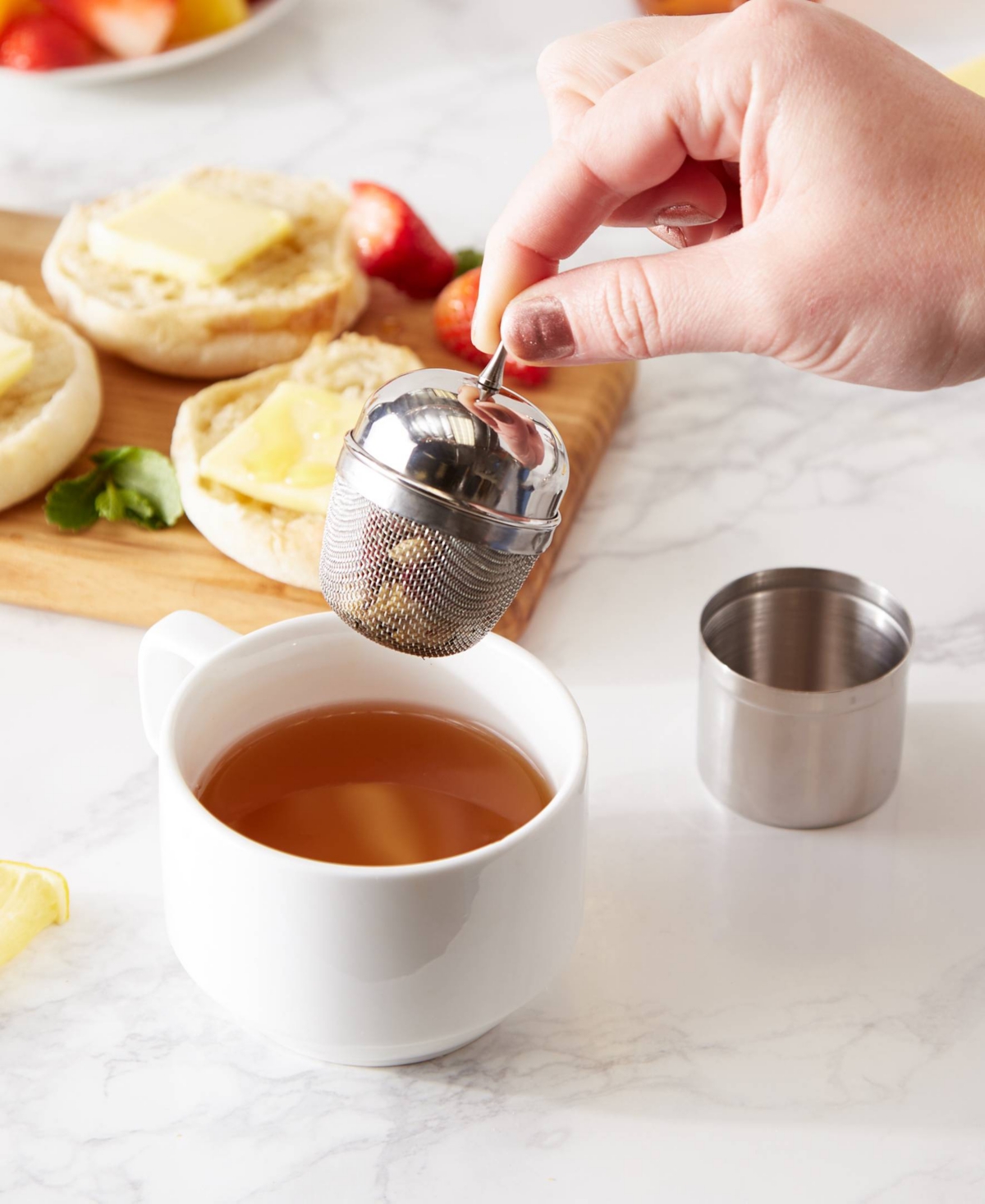 Rsvp International Stainless Steel 2" X 3" X 3" Floating Tea Infuser In Silver