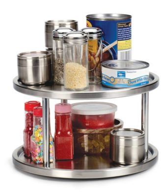 Endurance Stainless Steel 10.5&amp;quot; D x 6&amp;quot; H Two-Tier Lazy Susan