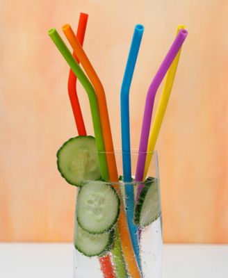 Silicone 6 Piece 10" Straw Set