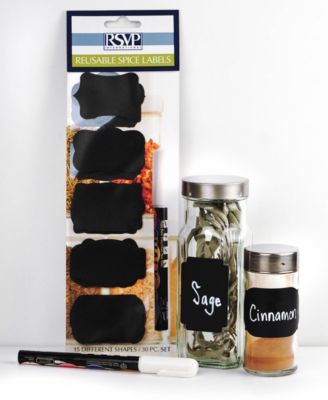 Silicone 31 Piece 2.25" x 1.5" Spice Label and Chalk Marker Set
